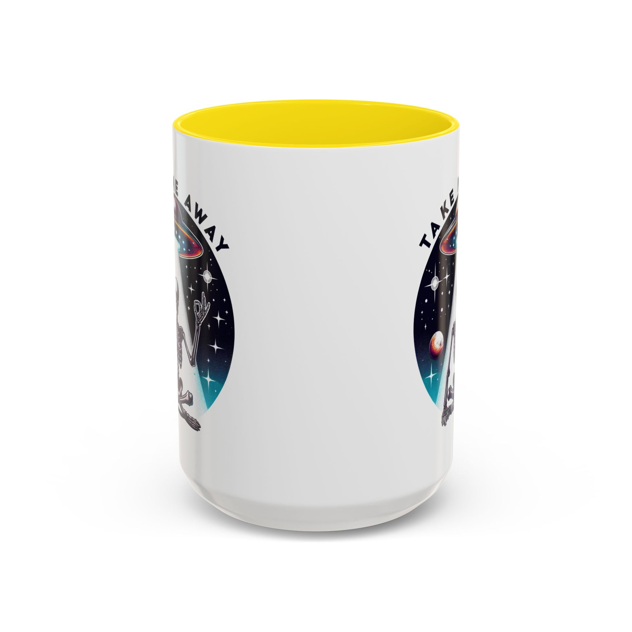 Galactic Skeleton Coffee Mug, Take Me Away Mug, Space-Themed Mug, Unique Gift for alien Lovers, Sci-Fi Cafe Mug