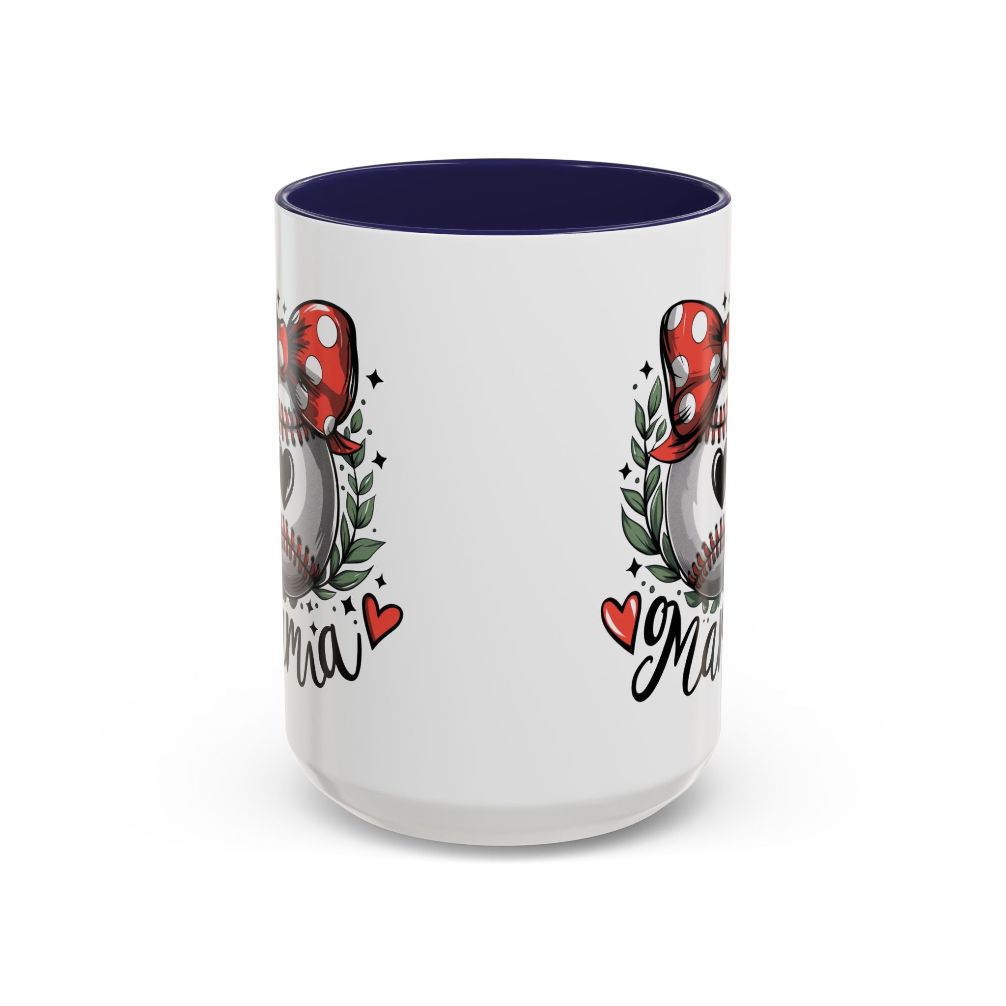 Mama's Accent Coffee Mug | Baseball & Heart Design | Gift for Mom, Mother's Day, Birthday, Coffee Lovers, Baseball Fans
