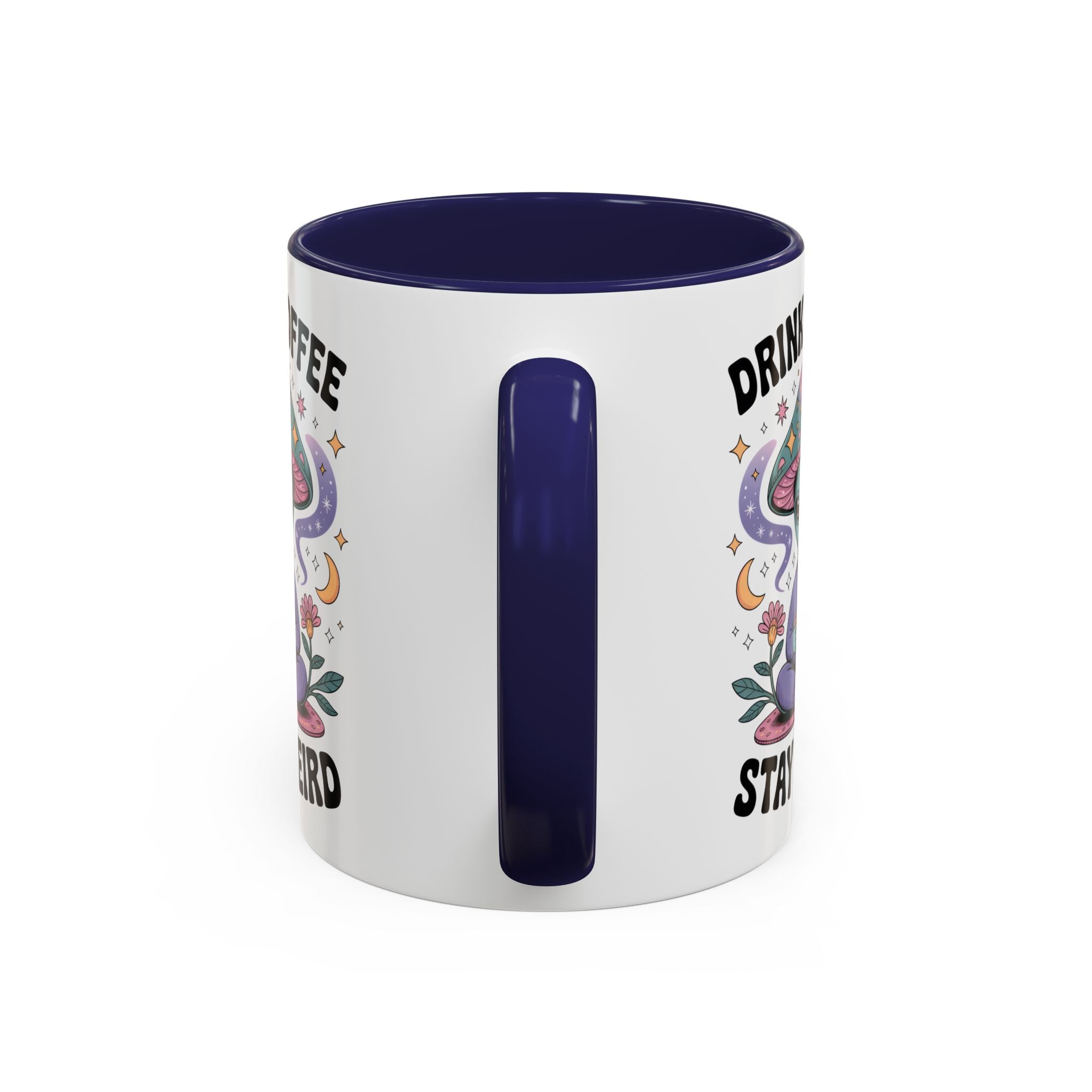 Alien Coffee Mug - "Drink Coffee Stay Weird" funny fantasy humor