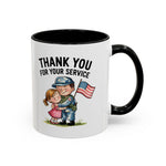 Thank You for Your Service Coffee Mug - 11oz & 15oz Accent Mugs for Veterans Appreciation