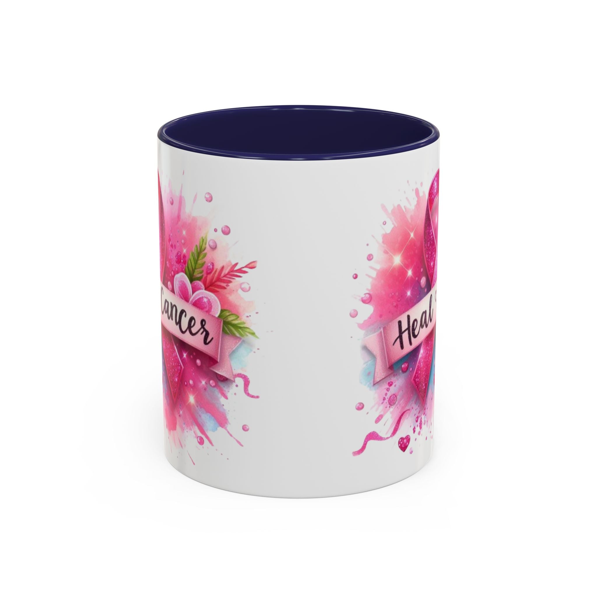 Pink Ribbon Healing Coffee Mug | Support Cancer Awareness | Inspirational Gift | Breast Cancer Support | 11oz & 15oz Options
