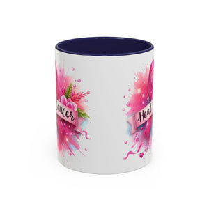 Pink Ribbon Healing Coffee Mug | Support Cancer Awareness | Inspirational Gift | Breast Cancer Support | 11oz & 15oz Options
