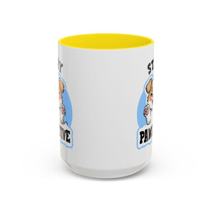 Cute Stay Pawsitive Coffee Mug - Perfect Gift for Dog Lovers mental health
