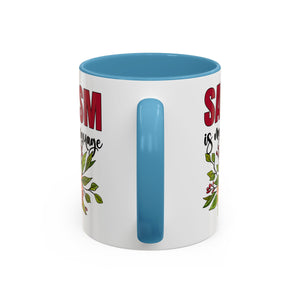 Sarcasm Floral Accent Coffee Mug - 11oz & 15oz funny
