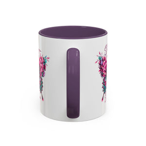 Stronger Than The Storm Accent Coffee Mug - Inspirational Butterfly Design