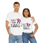 cancer awareness Save the Udders Unisex Heavy Cotton Tee, Fun Cow Tee,  Animal Lover Gift, Casual Tee, Eco-Friendly Apparel