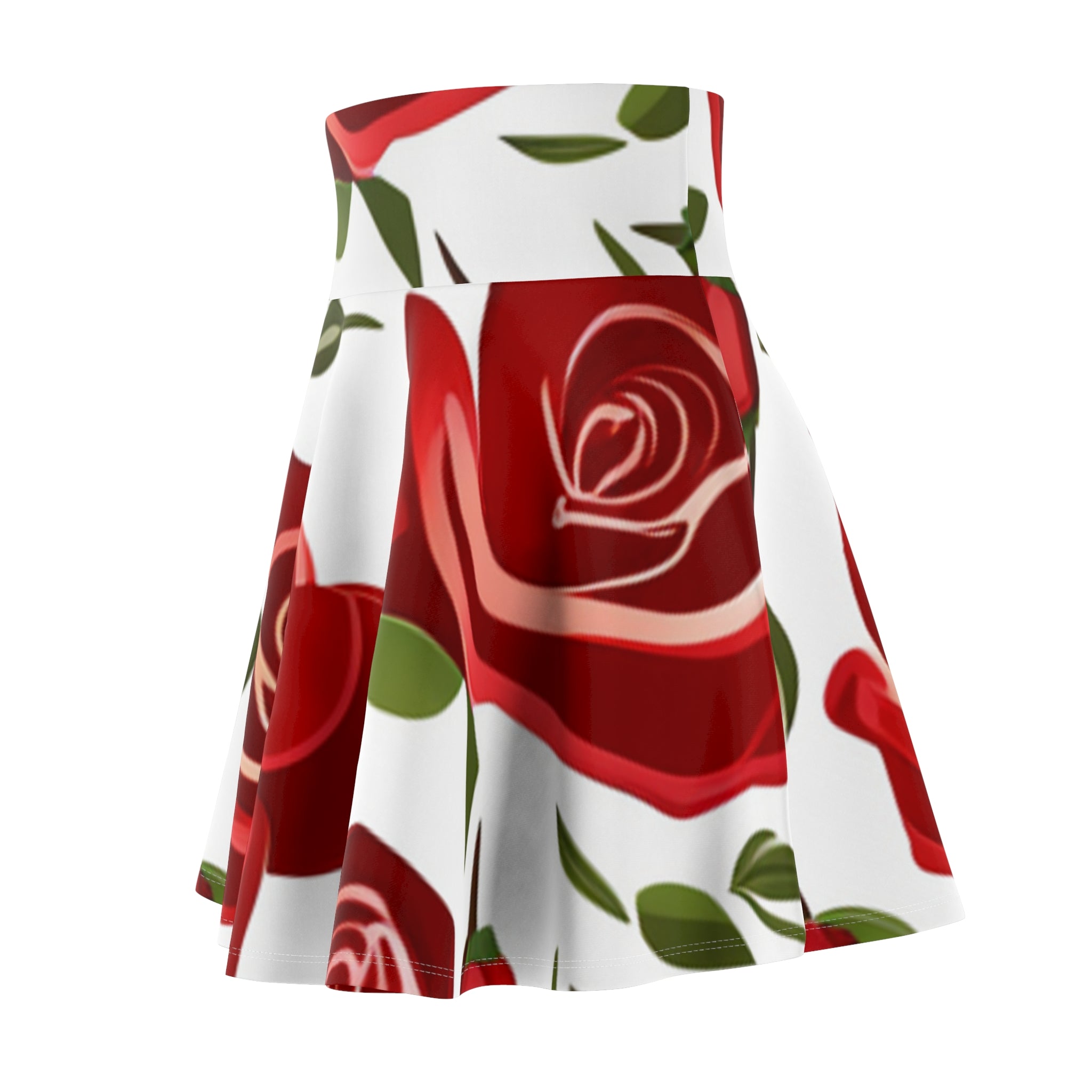 red roses for love Women's Skater Skirt (AOP)