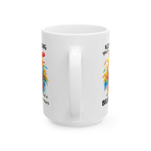 funny sarcasm  Rooster coffee Mug - rolling your eyes Funny Gift for Coffee Lovers, Great for Birthdays, Kitchen Decor, Tea Mug