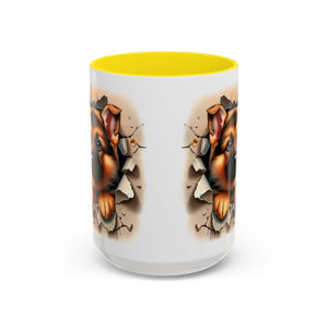 German Shepherd Accent Coffee Mug | Dog Lover Gift, Tasty Hot Beverage Cup, Pet Themed Kitchenware, Animal Adoption Cup, Unique Pet Gift