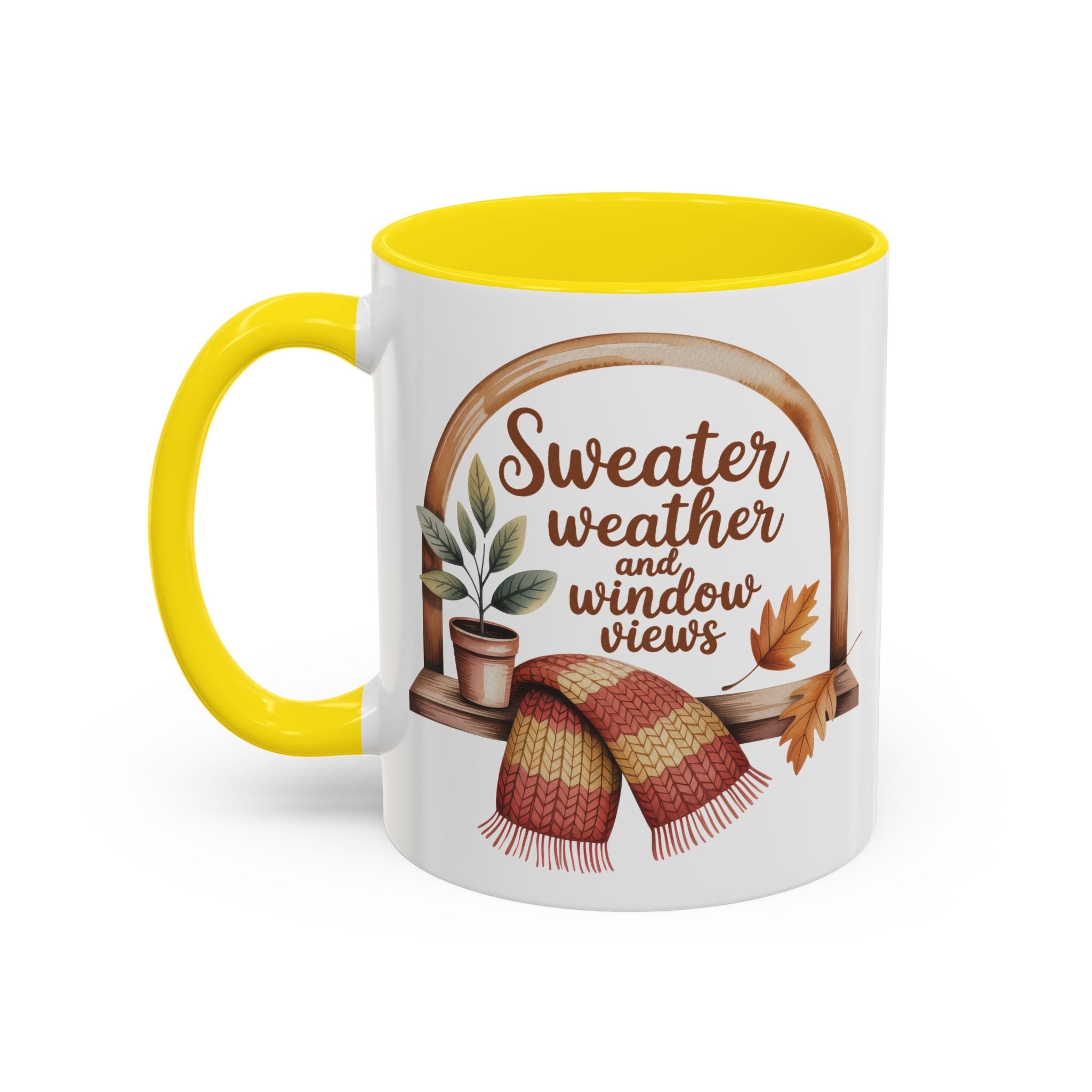 Sweater Weather Coffee Mug - Cozy Autumn Vibes fall season vibe winter gateway