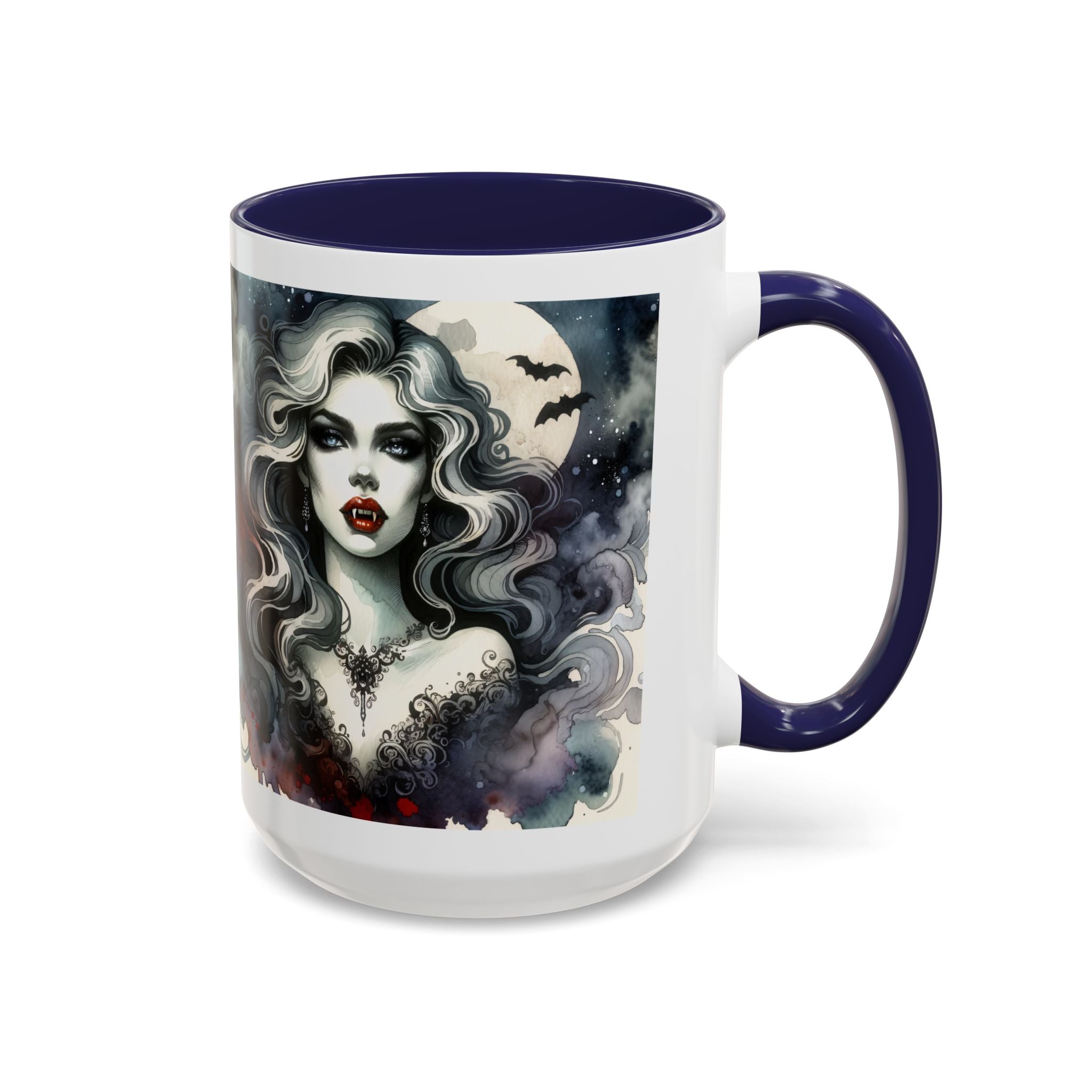 Gothic vampire Elegance Coffee Mug,  Halloween Decor, Dark Art Mug, Spooky Homeware