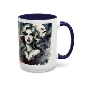 Gothic vampire Elegance Coffee Mug,  Halloween Decor, Dark Art Mug, Spooky Homeware