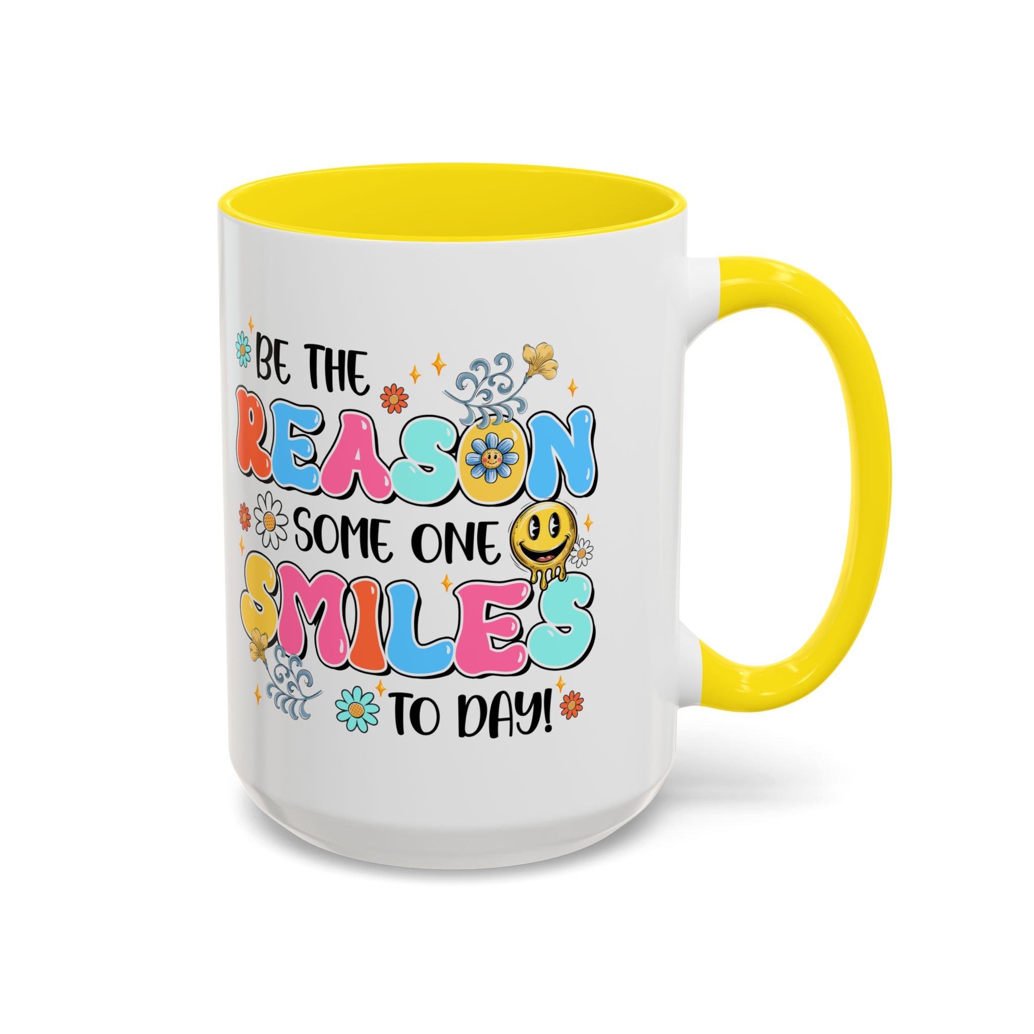 Colorful Inspirational Coffee Mug – Be the Reason Some One Smiles!