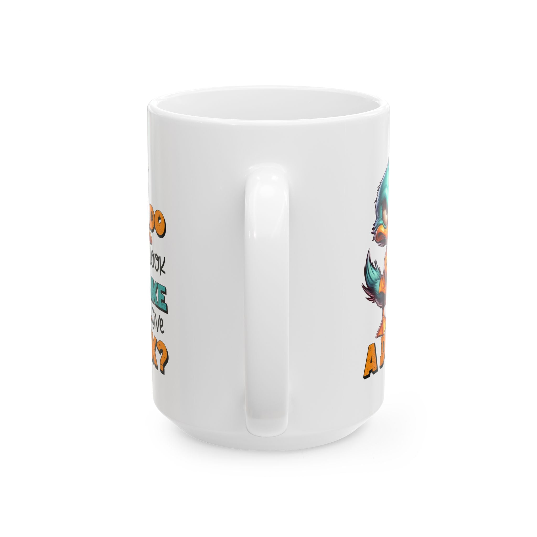 funny duck attitude coffee  Mug for Coffee Lovers, Funny Gift, Tea Mug, Cartoon Character Mug, Unique Kitchen Decor