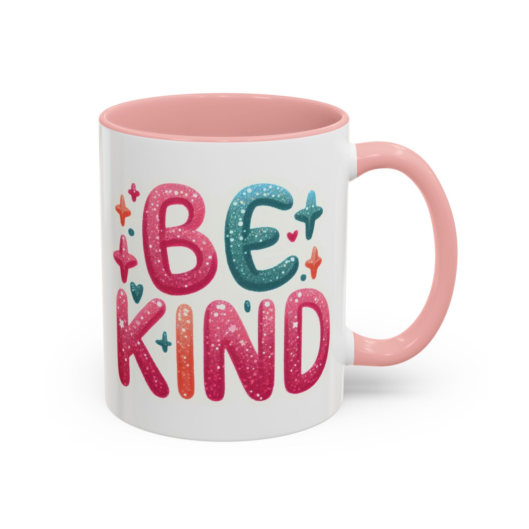 Be Kind Accent Coffee Mug – Colorful Positive Message 11/15oz