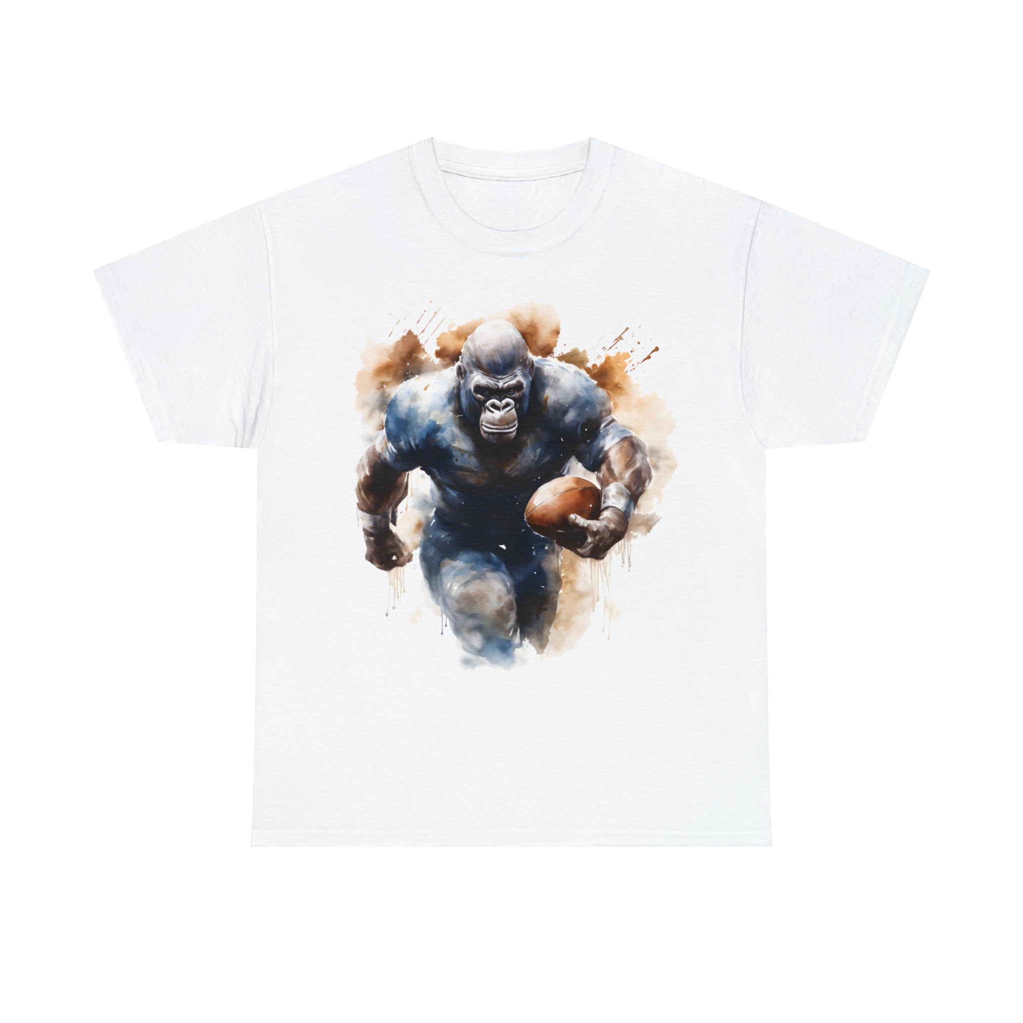 funny Football gorilla t shirt gift Unisex Heavy Cotton Tee