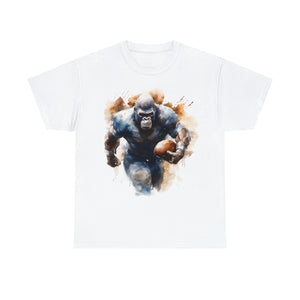 funny Football gorilla t shirt gift Unisex Heavy Cotton Tee