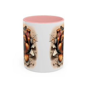 German Shepherd Accent Coffee Mug | Dog Lover Gift, Tasty Hot Beverage Cup, Pet Themed Kitchenware, Animal Adoption Cup, Unique Pet Gift