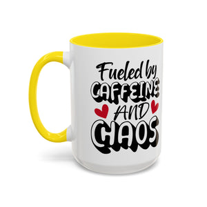 Caffeine Chaos Mug - Perfect for Coffee Lovers, Funny Gift for Friends, Home Office Essential, Birthday, Coffee Break