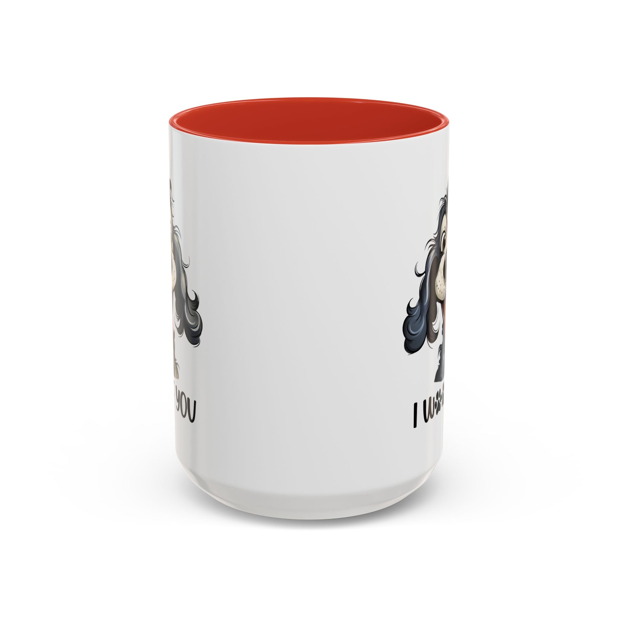 Dog Lover's Accent Coffee Mug - I Woof You, Pet Gift, Animal Lover Cup, Dog Mom Mug, Cute Dog Design, Fun Coffee Cup
