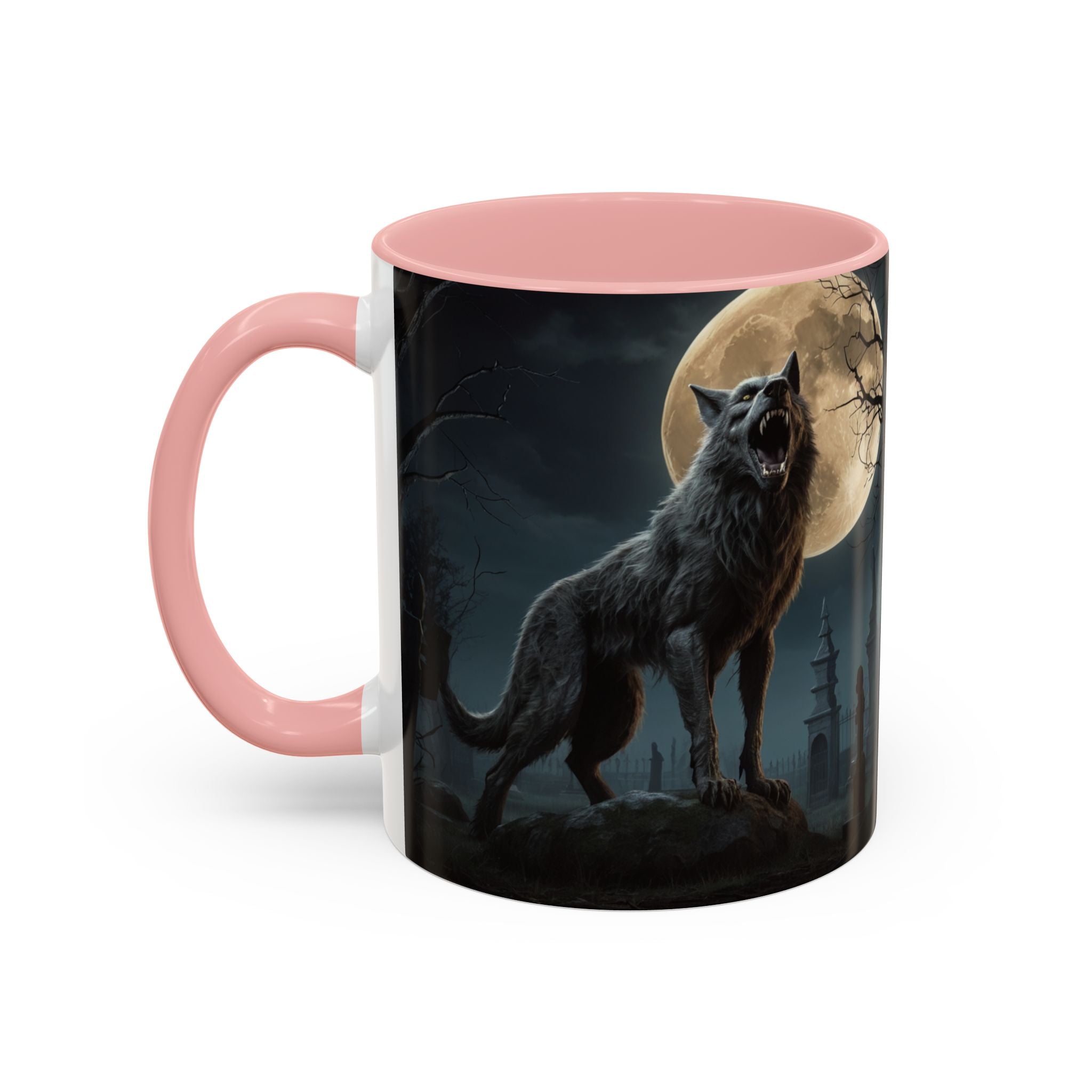Werewolf Moon Coffee Mug — Gothic Wolf Moonlit Accent Mug fantasy horror art