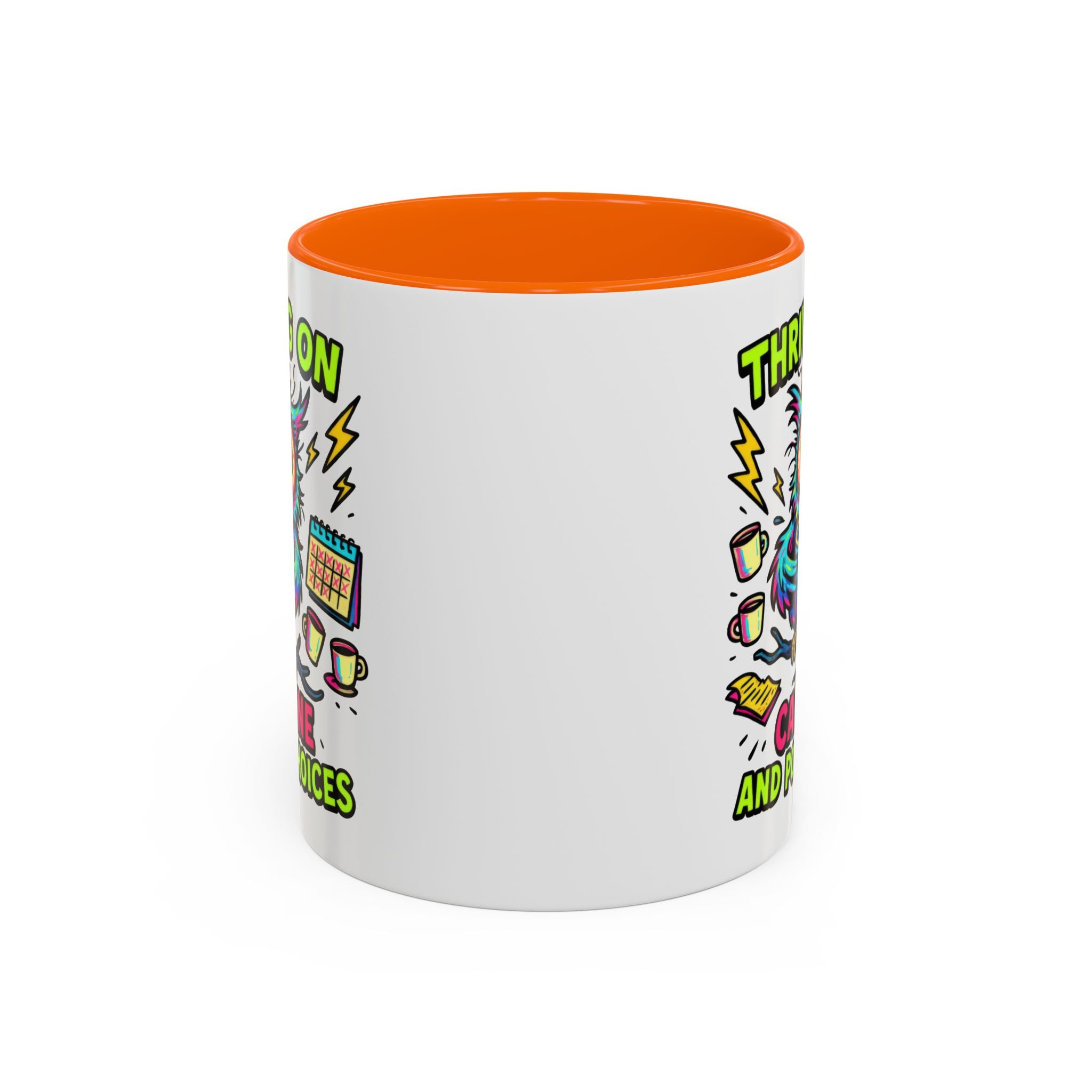 Thriving on Caffeine Mug | Funny Owl Coffee Cup | Gift for Coffee Lovers | Cute Kitchen Decor | Birthday, Holiday Gift