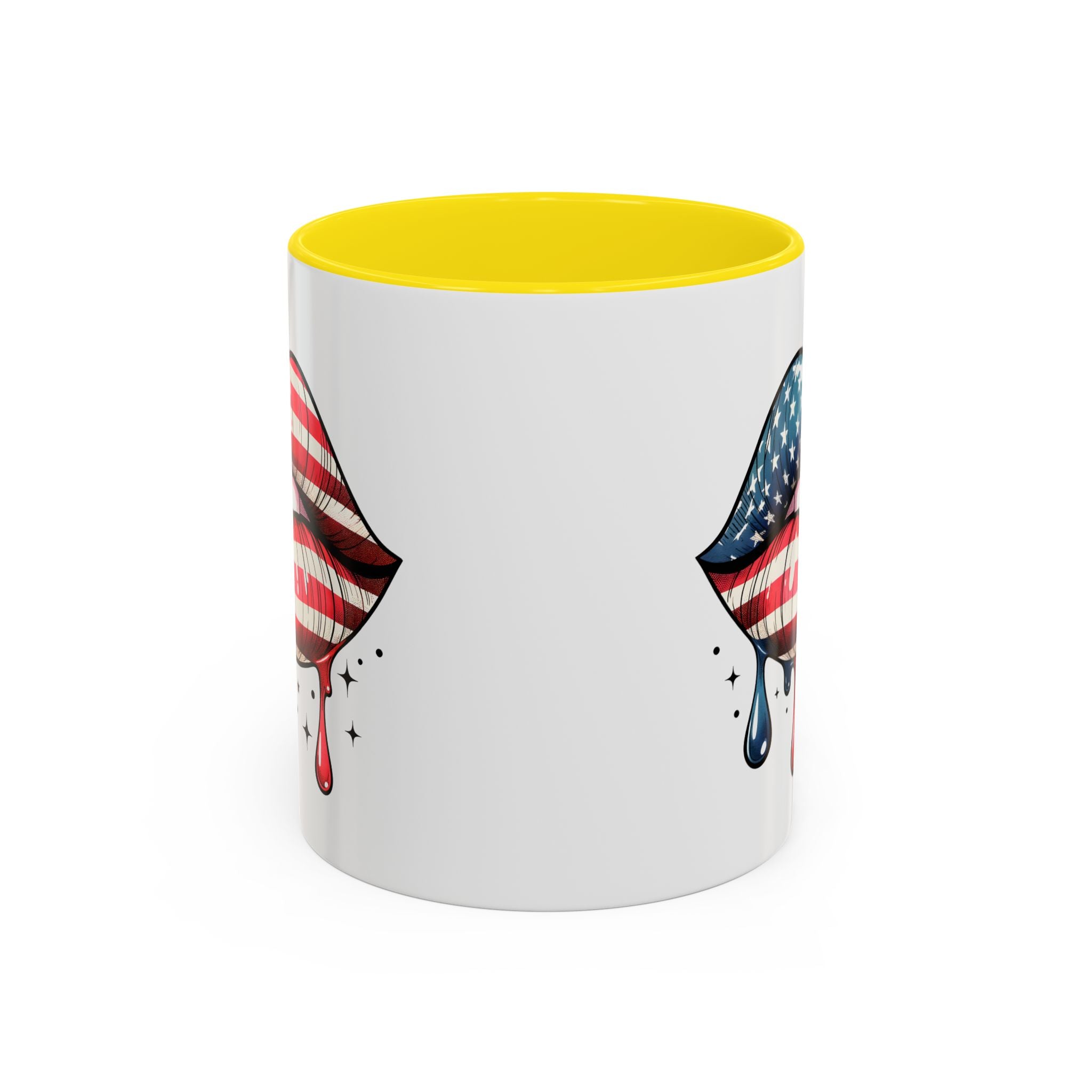 Patriotic Lip Print Coffee Mug – 11oz & 15oz