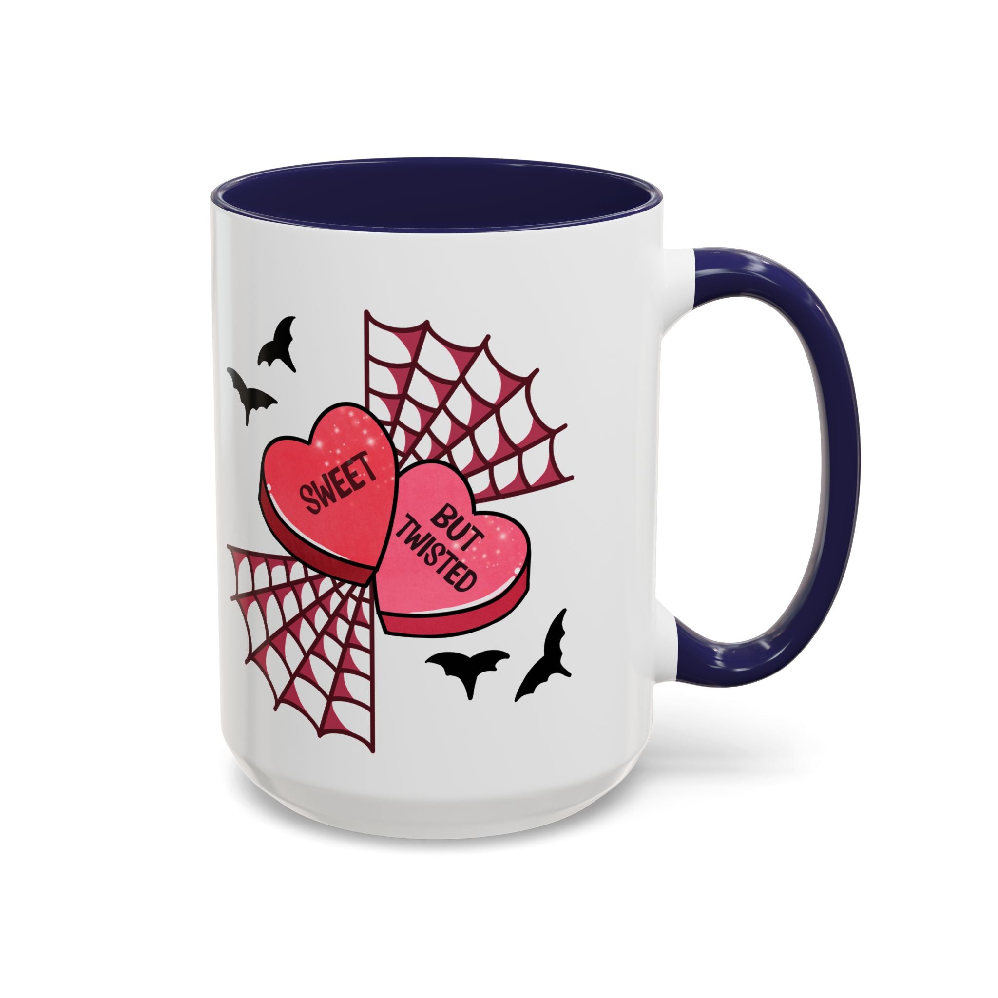 Sweet But Twisted Coffee Mug — Halloween Candy Heart Accent Mug