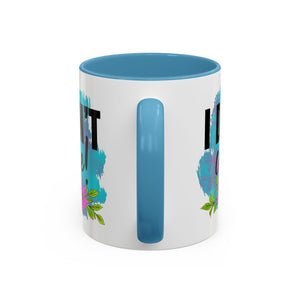 I Don't Care! Floral Accent Coffee Mug - 11oz & 15oz sarcasm funny