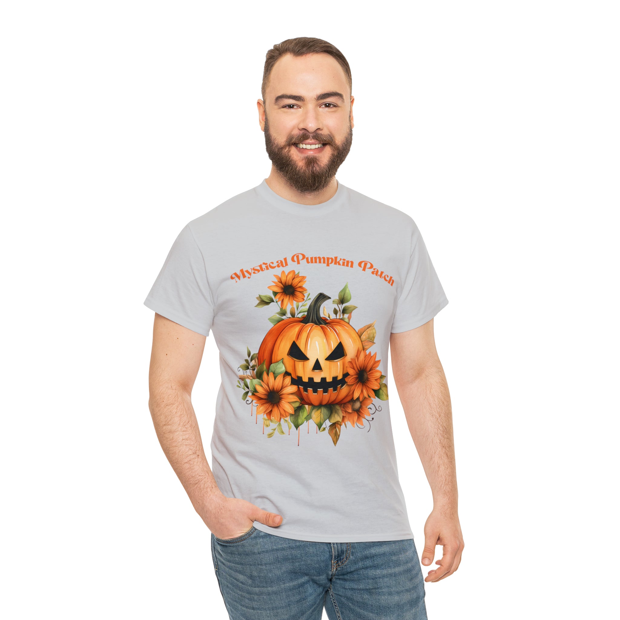 Halloween unisex t shirt mystical pumkin patch fall fun stocking stuffer Unisex Heavy Cotton Tee