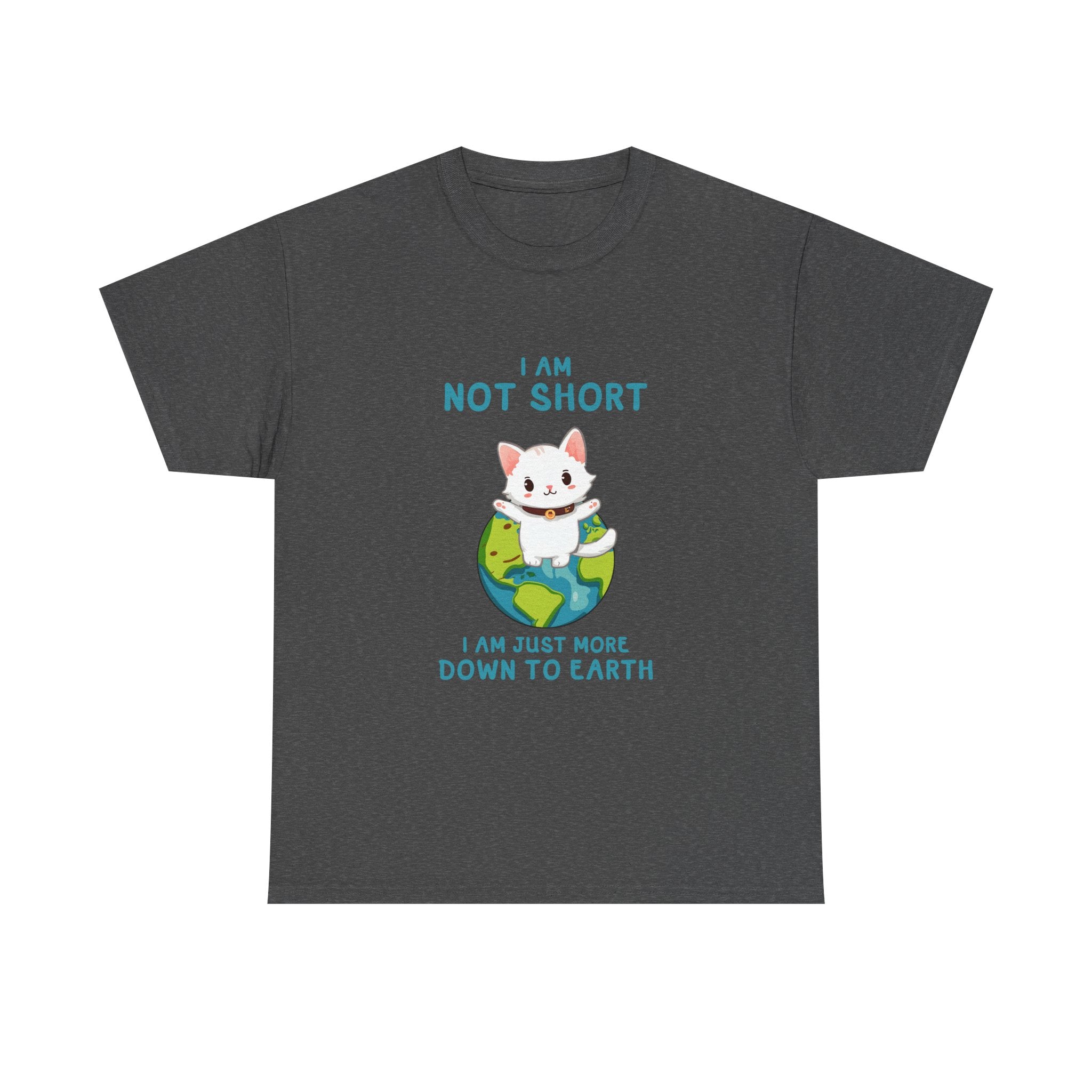 Cute Cat Earth T-Shirt, Funny Tee  Gift for Cat Lovers, Short Awareness Message, Casual Wear, Animal Lover Apparel