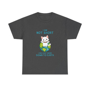 Cute Cat Earth T-Shirt, Funny Tee  Gift for Cat Lovers, Short Awareness Message, Casual Wear, Animal Lover Apparel