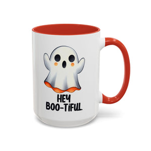 Hey Boo-tiful Ghost Coffee Mug, Halloween Mug, Cute Gift, Spooky Decor, Fun Mug
