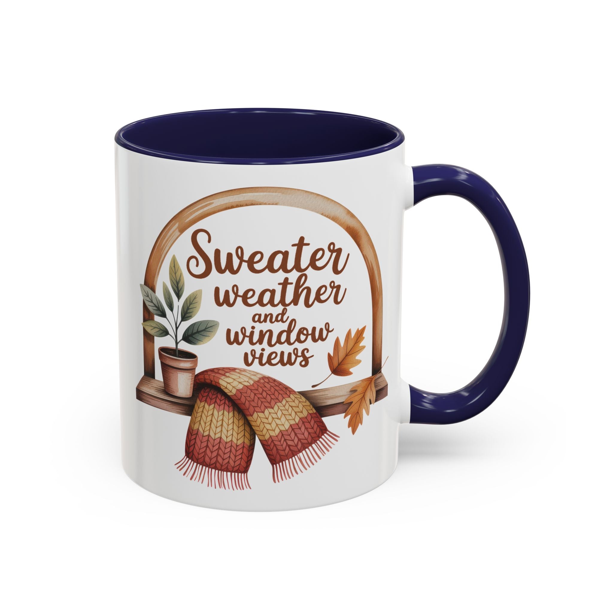 Sweater Weather Coffee Mug - Cozy Autumn Vibes fall season vibe winter gateway