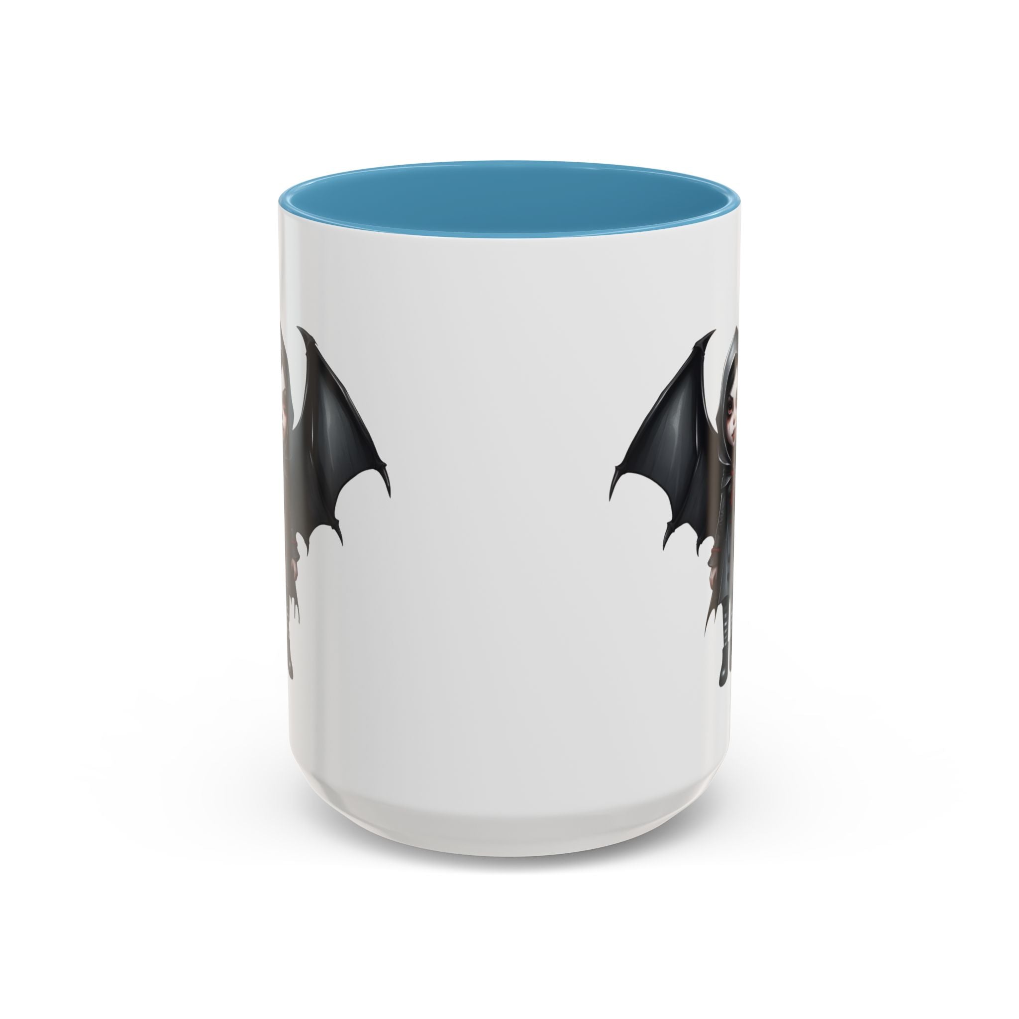 gothic vampire girl with wings horror art Accent Coffee Mug (11, 15oz) vamp14