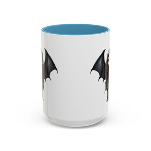 gothic vampire girl with wings horror art Accent Coffee Mug (11, 15oz) vamp14