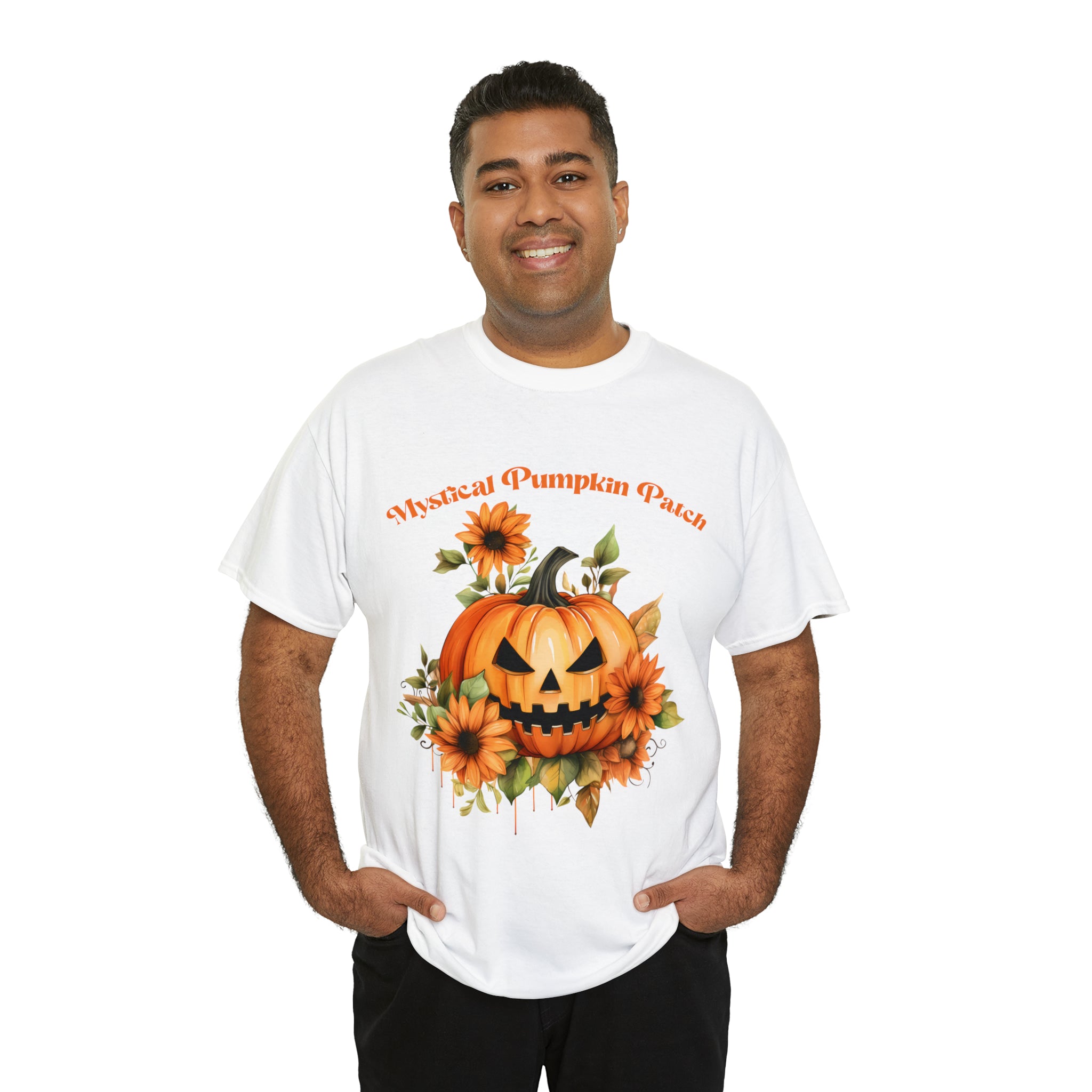 Halloween unisex t shirt mystical pumkin patch fall fun stocking stuffer Unisex Heavy Cotton Tee