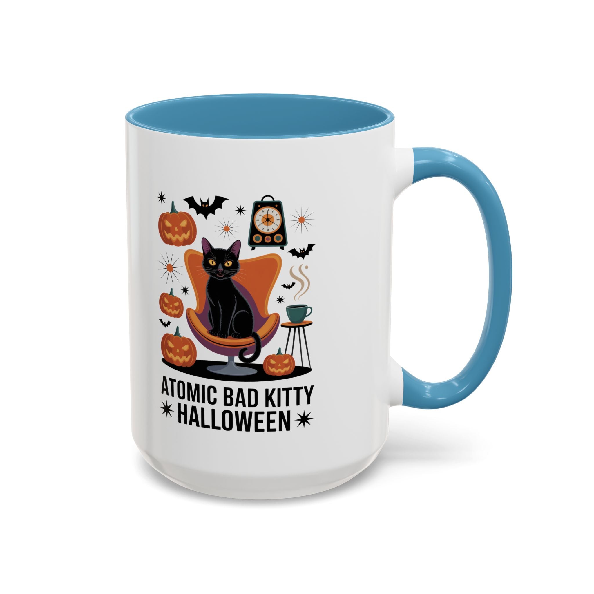 Halloween Themed Coffee Mug – Atomic Bad Kitty Design