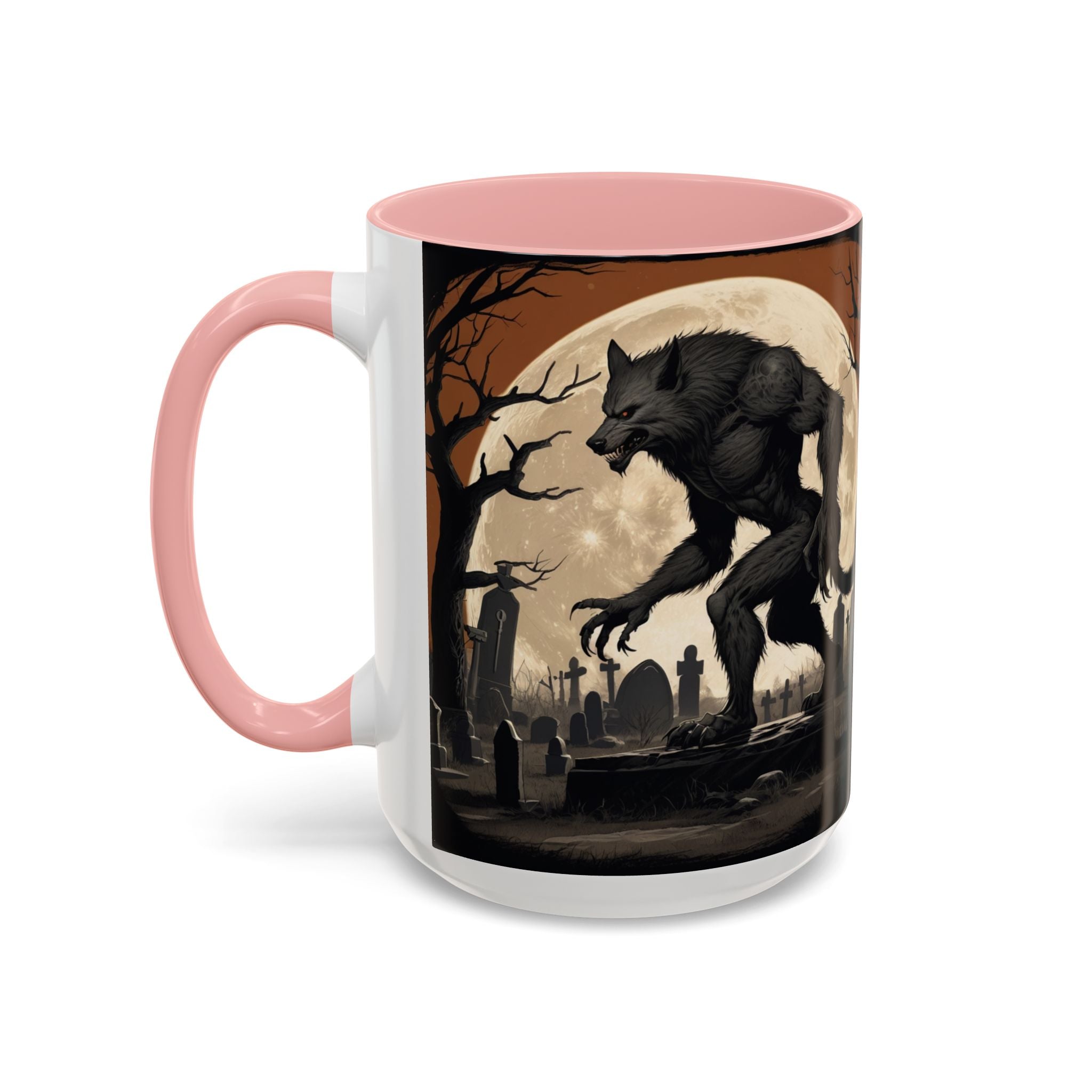 Werewolf Moon Coffee Mug — Gothic Graveyard Accent Mug fantasy horror