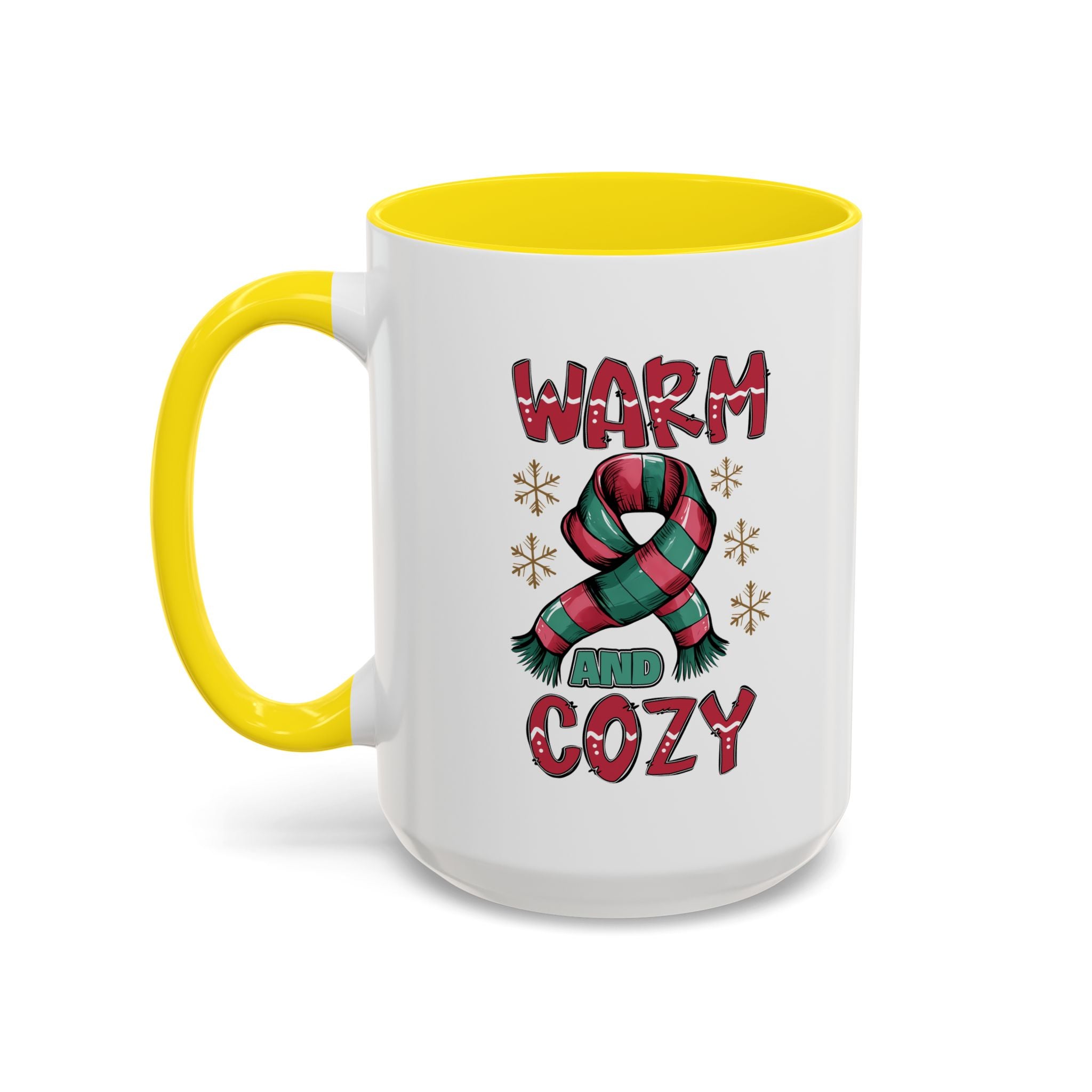 Warm & Cozy Holiday Accent Coffee Mug - Perfect for Winter Mornings, Christmas Gifts, Hot Beverage Lovers, Seasonal Decor, Cozy Vibes