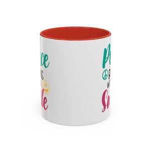 Inspirational Peace Coffee Mug - "Peace Begins with a Smile" - 11oz & 15oz