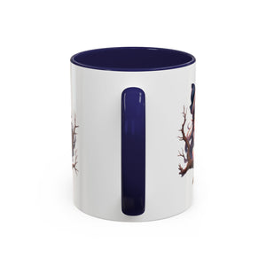 gothic vampire girl in tree horror art Accent Coffee Mug (11, 15oz) png16