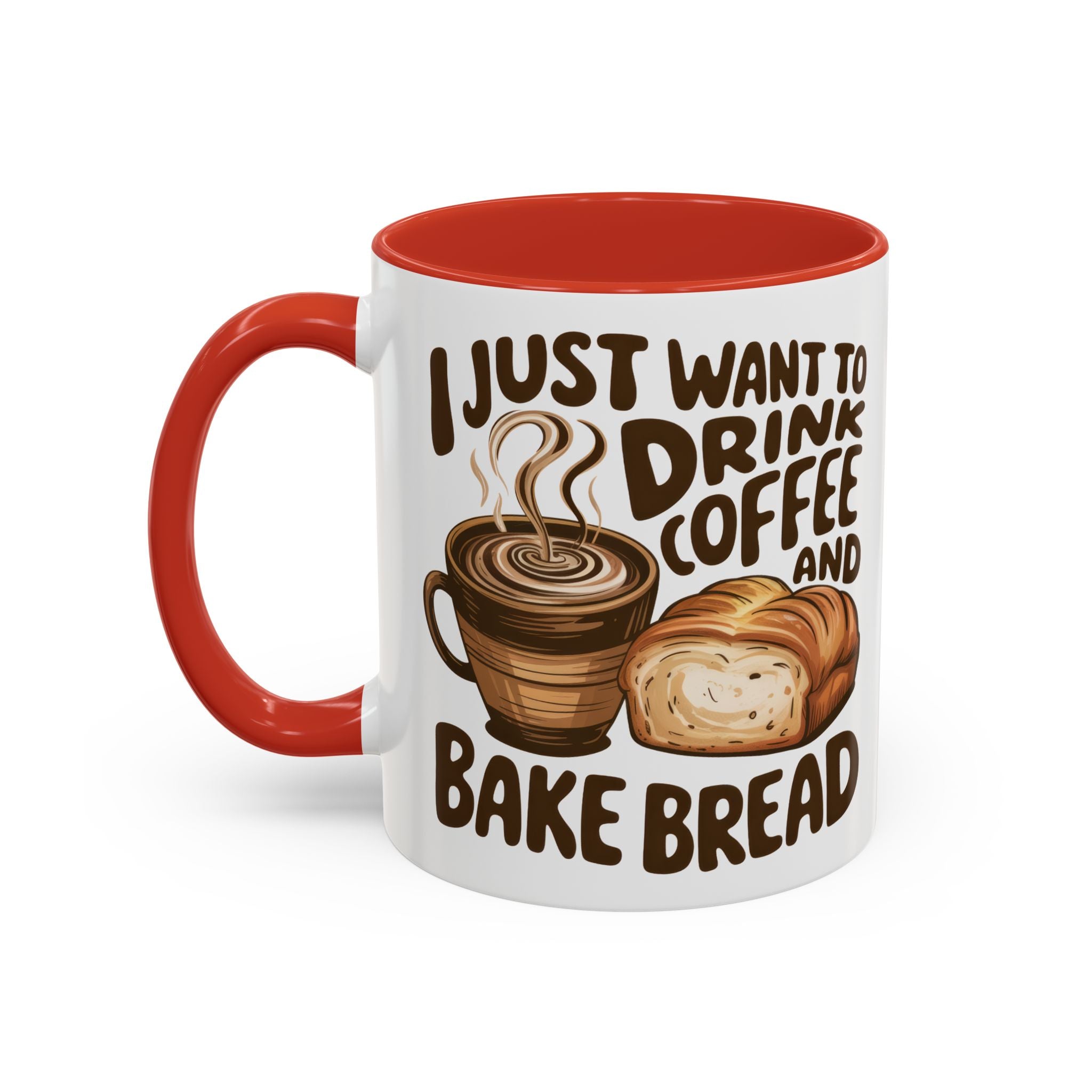 Cute Coffee & Bread Mug - Ideal for Baking Enthusiasts kitchen fun cozy