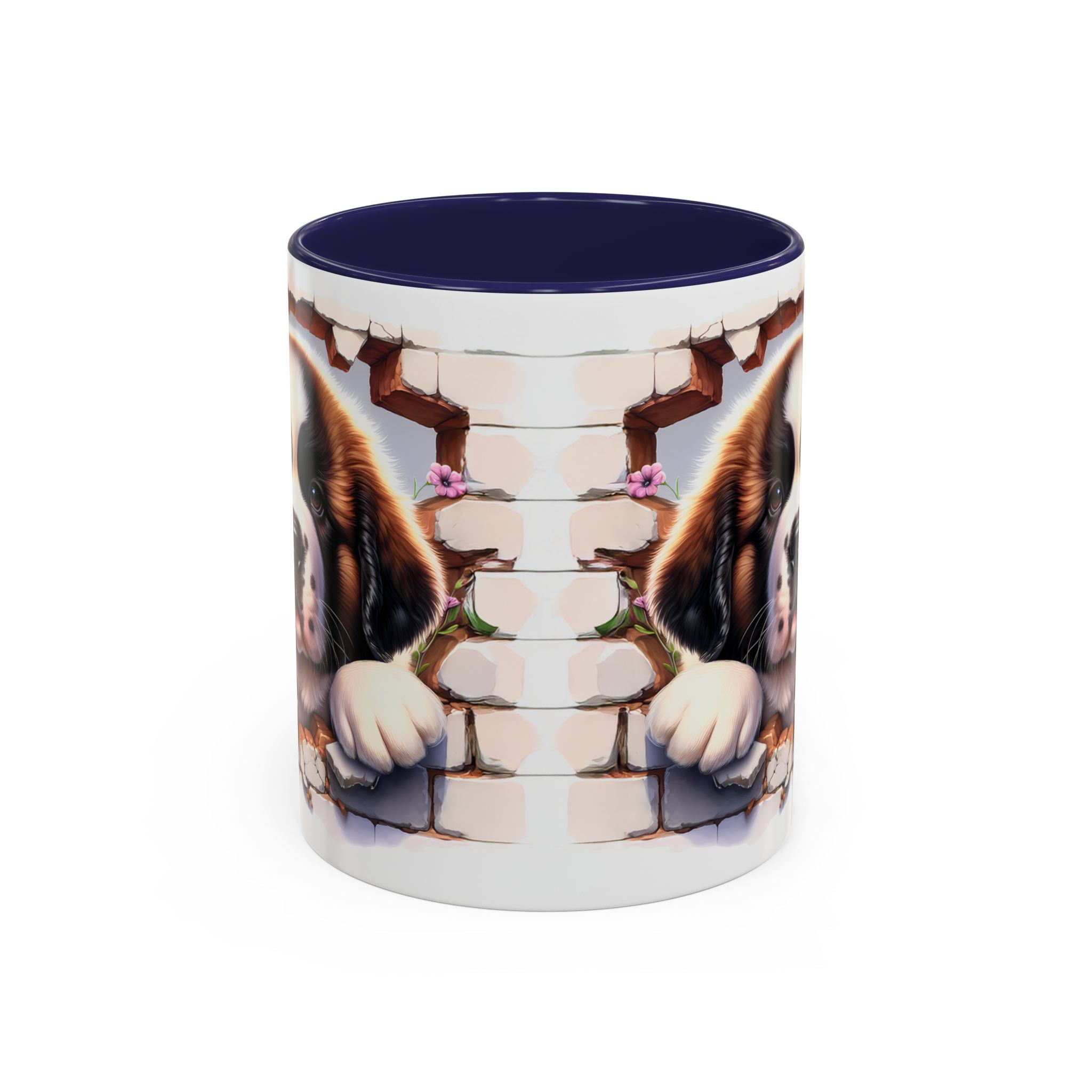 Cute Dog Breakthrough Accent Coffee Mug - Gift for Dog Lovers, Home Decor, Personalized Pet Mug, Puppy Lover's Kitchenware