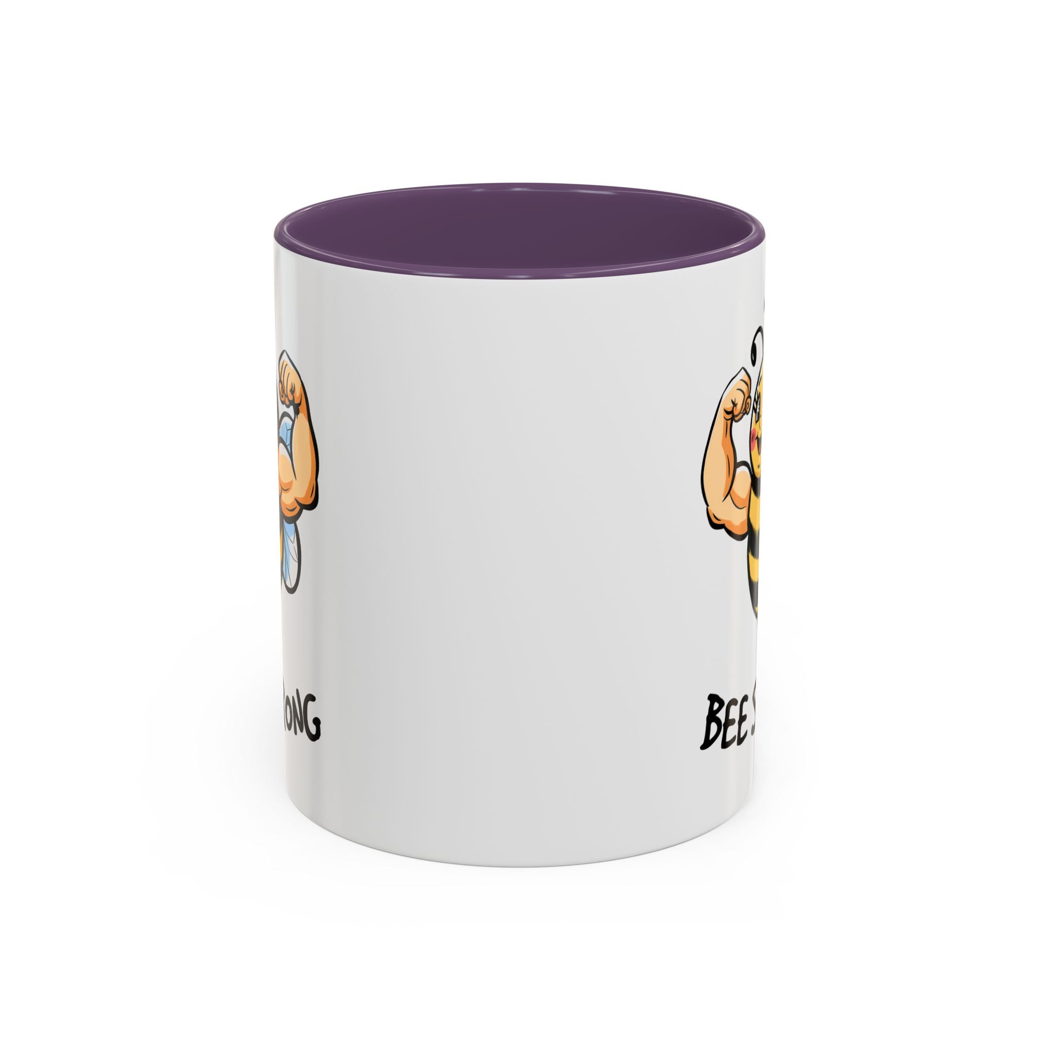 Bee Strong Accent Coffee Mug - Motivational Mug for Strength and mental health