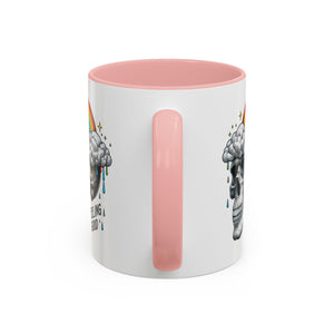 Skull Rainbow Coffee Mug, Unique Gift for Coffee Lovers, Halloween Decor, Daily Motivation Mug, Fun Skull Design