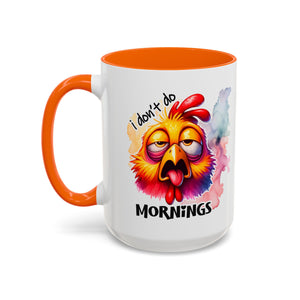 Funny Morning Coffee Mug, Humor Mug, Gift for Coffee Lovers, Sleepy Chicken Mug, Cute Drinkware, Holiday Present