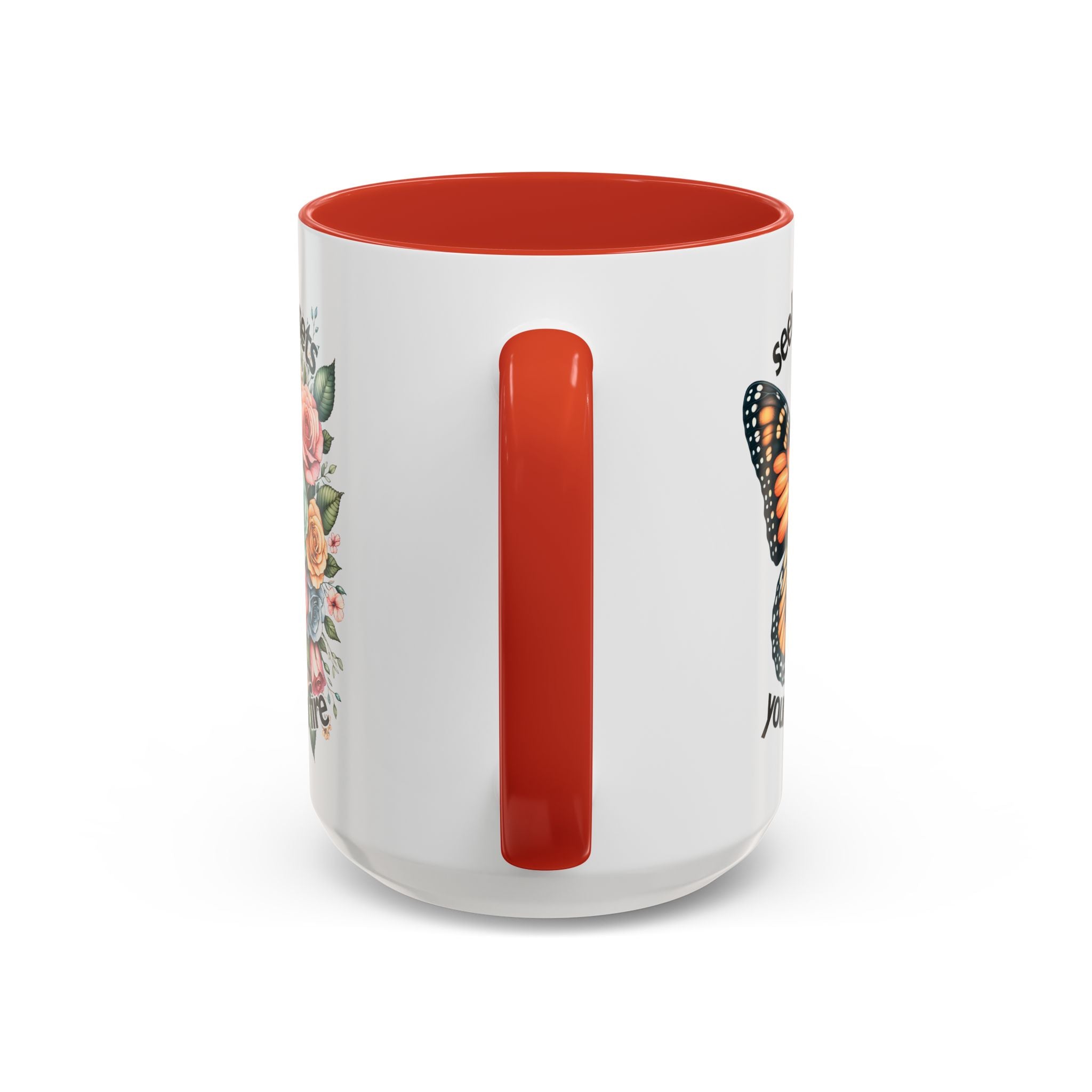 seek what sets your soul on fire Inspirational Butterfly Coffee Mug positive vibe freedom