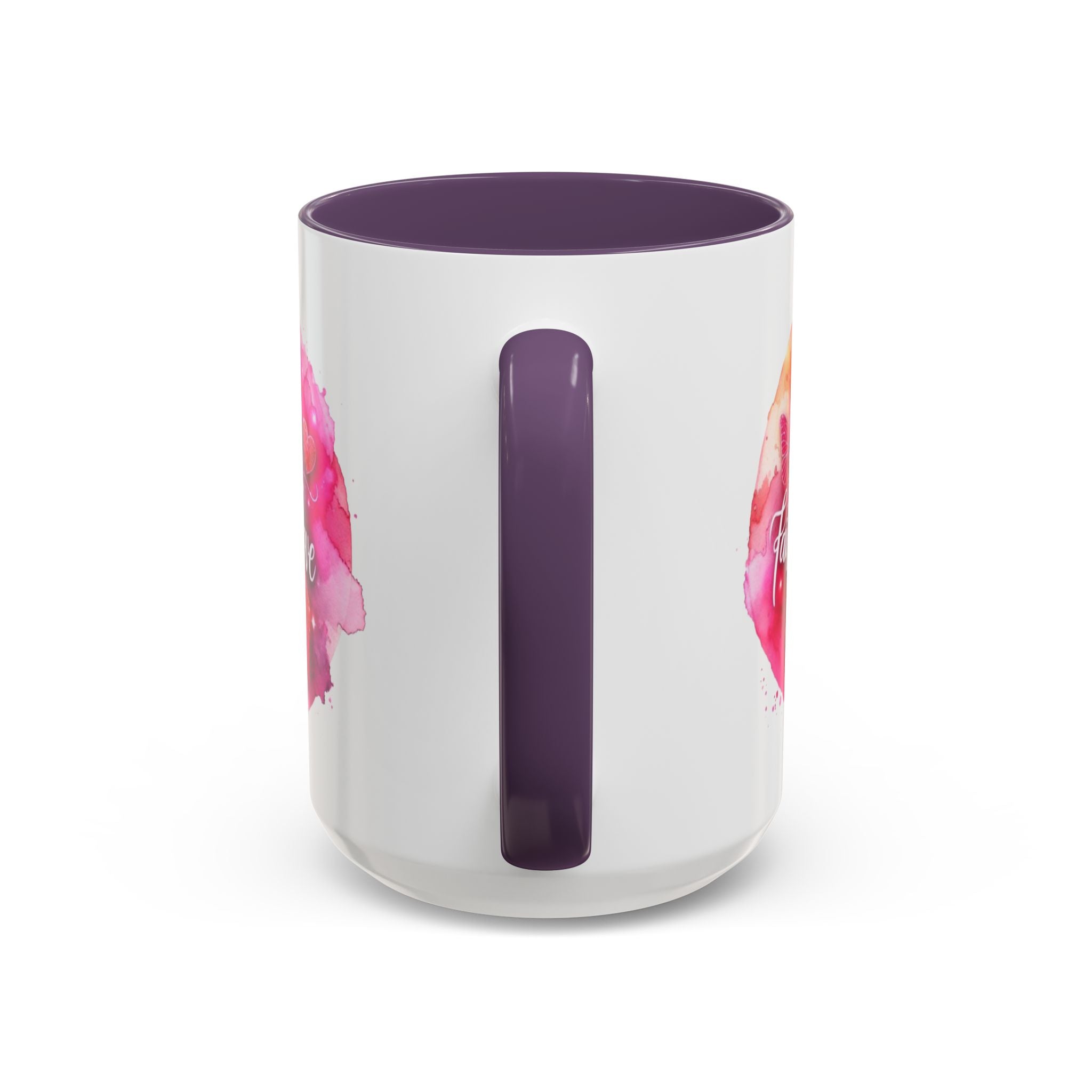 Inspirational Accent Coffee Mug with Pink Ribbon Design, Faith Hope Love Gift, Cancer Awareness Mug, Supportive Drinkware, Meaningful [...]