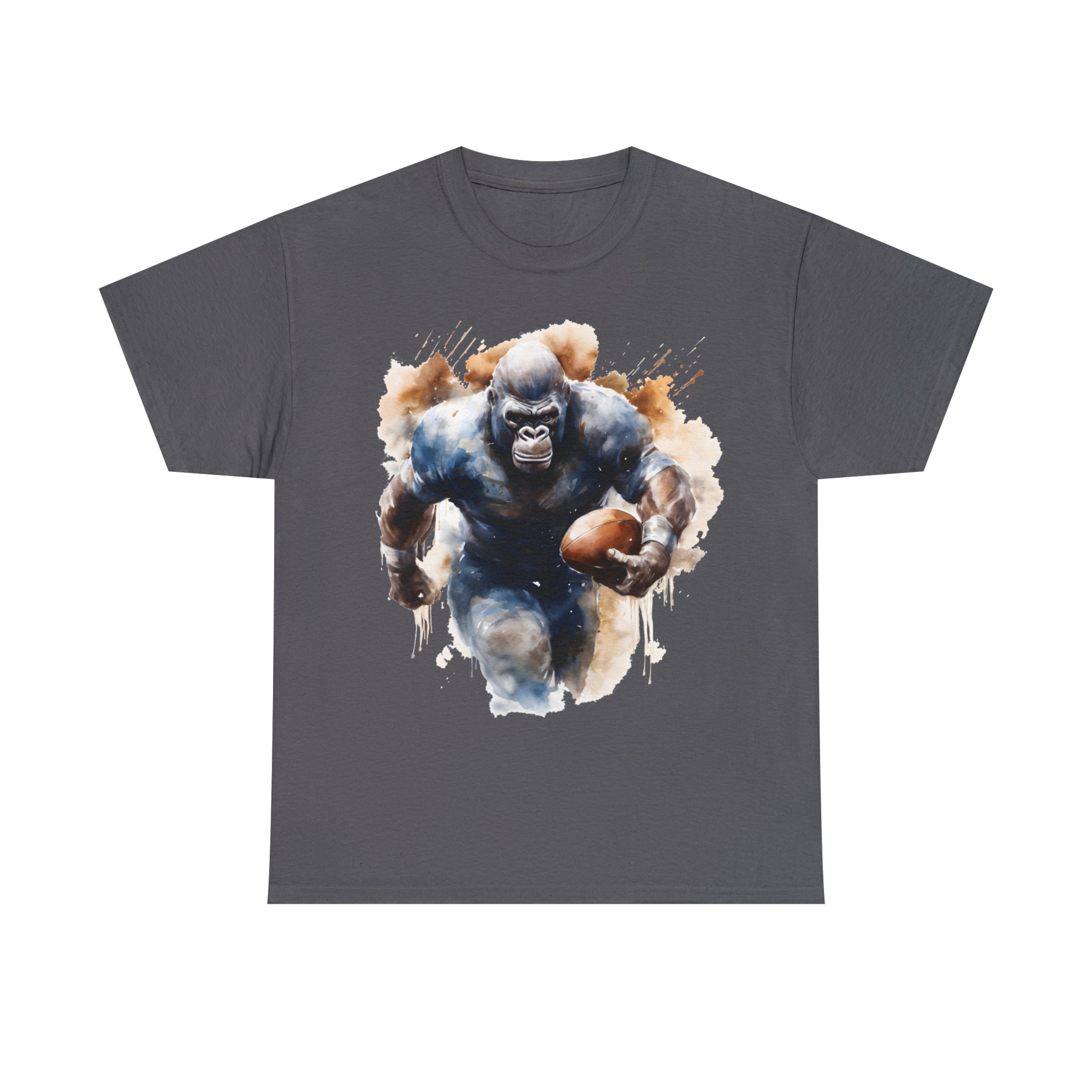 funny Football gorilla t shirt gift Unisex Heavy Cotton Tee